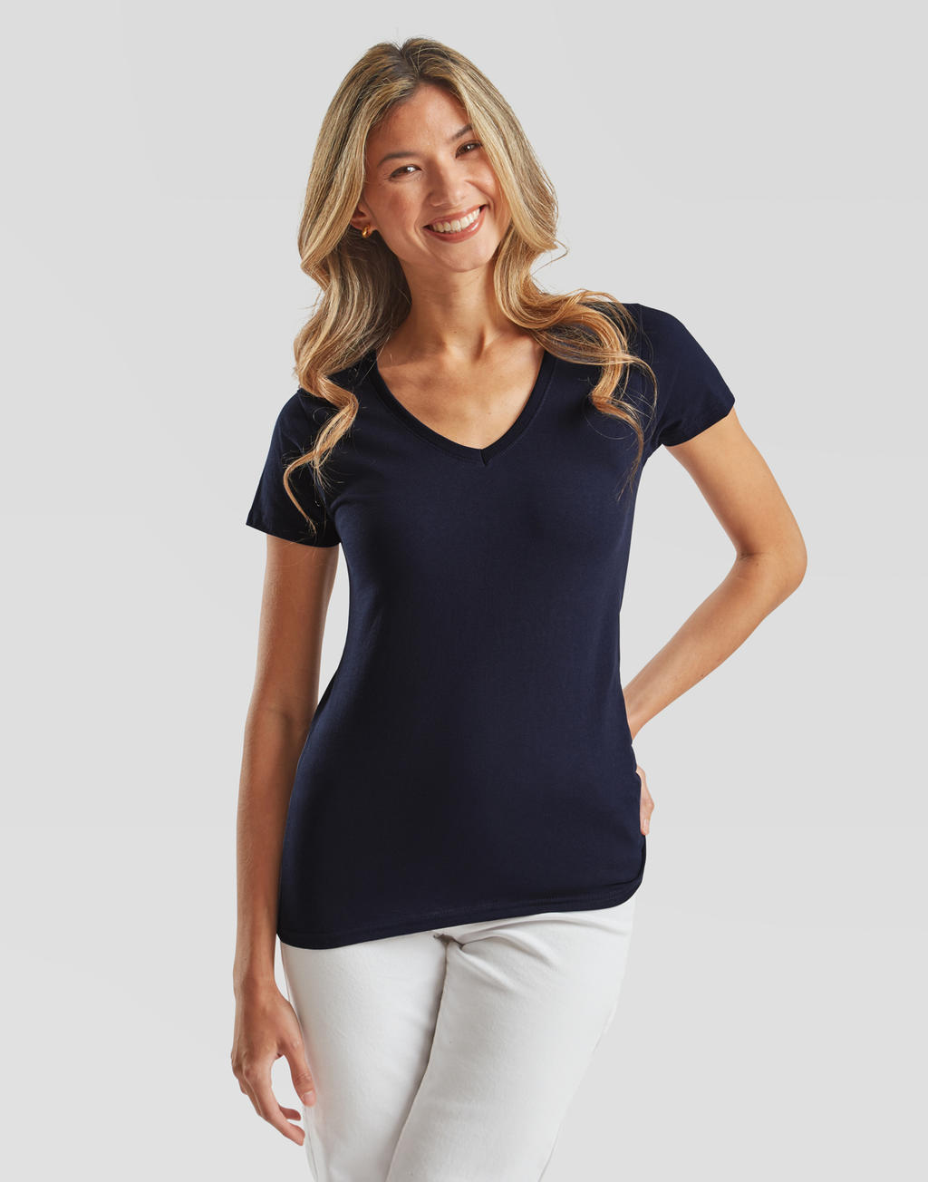 Ladies` Valueweight V-Neck T